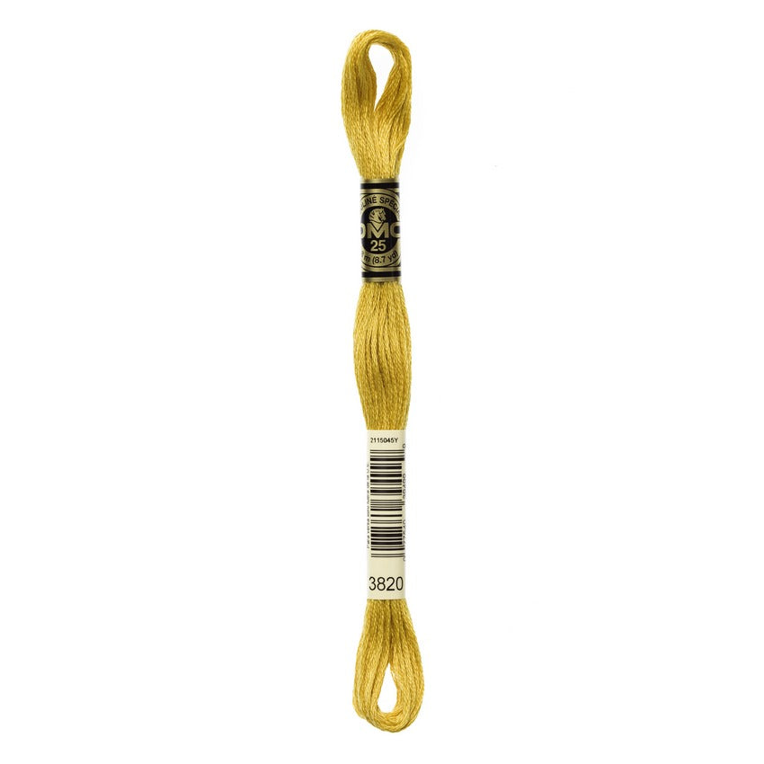 DMC 3820 Six Stranded Embroidery Floss Dark Straw