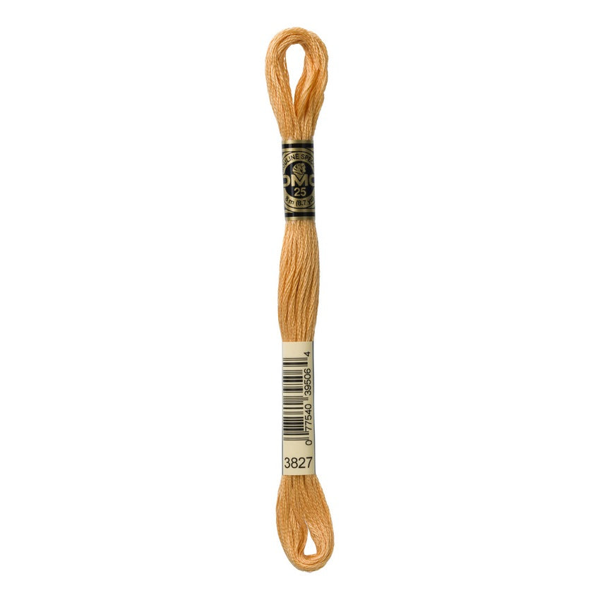 DMC 3827 Six Stranded Embroidery Floss Pale Golden Brown