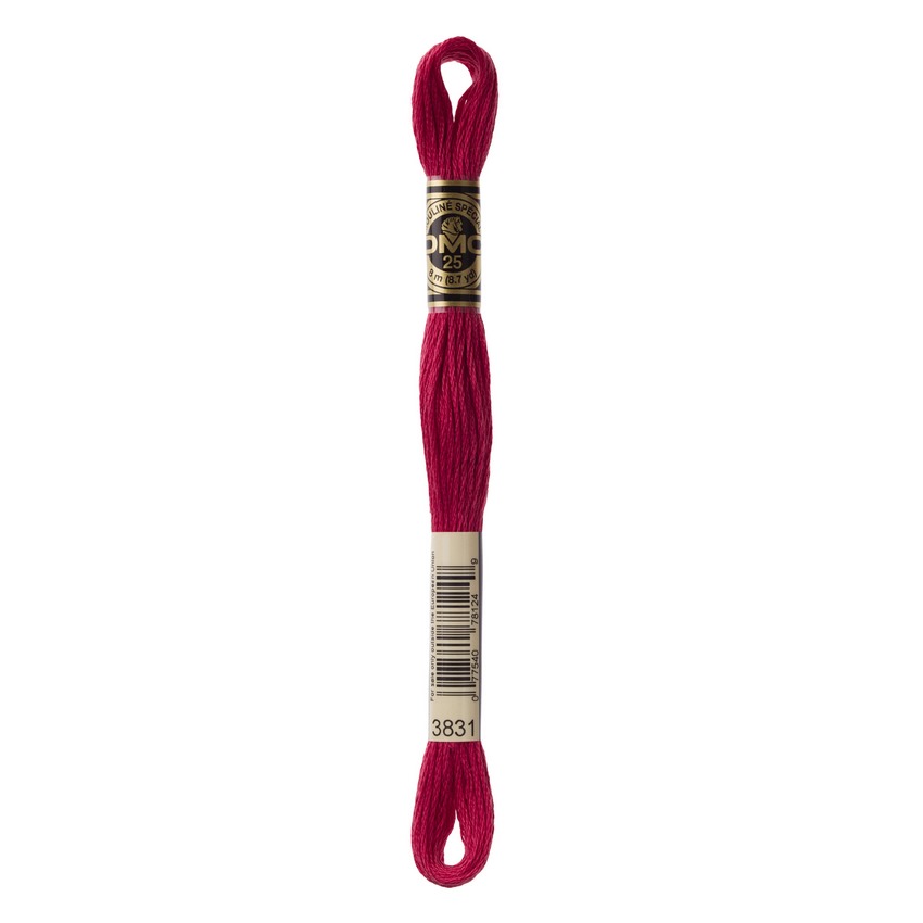 DMC 3831 Six Stranded Embroidery Floss Dark Raspberry