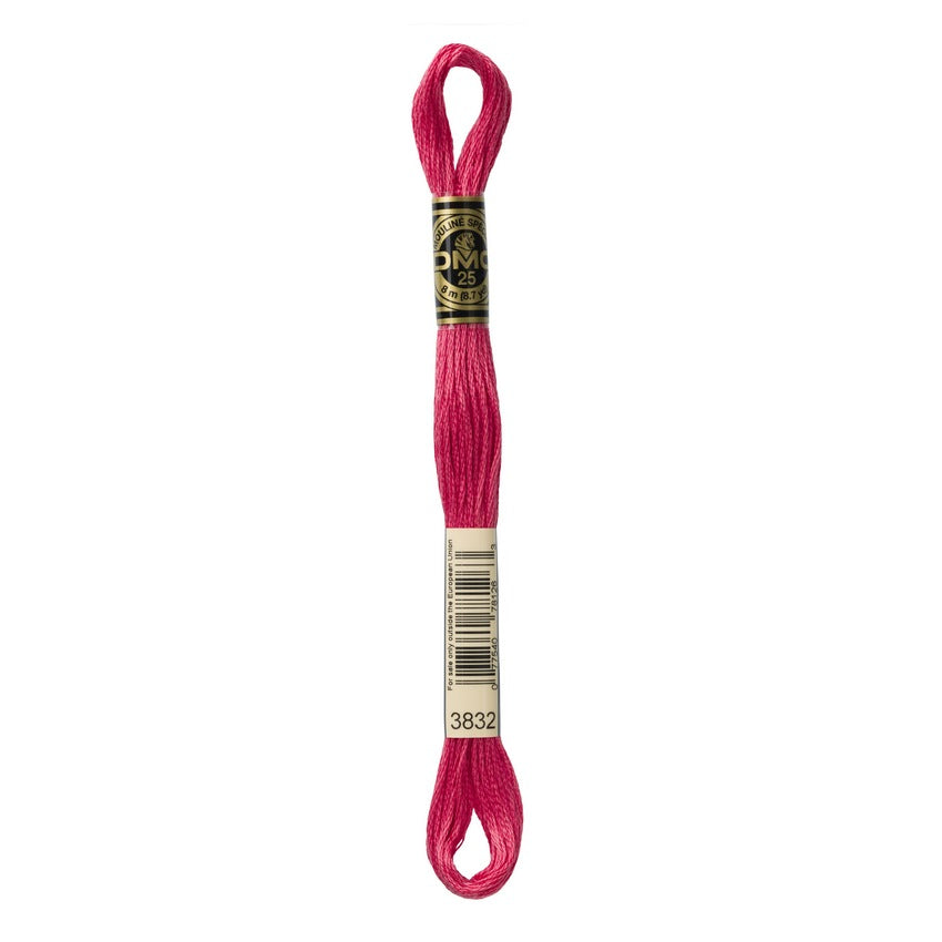 DMC 3832 Six Stranded Embroidery Floss Medium Raspberry