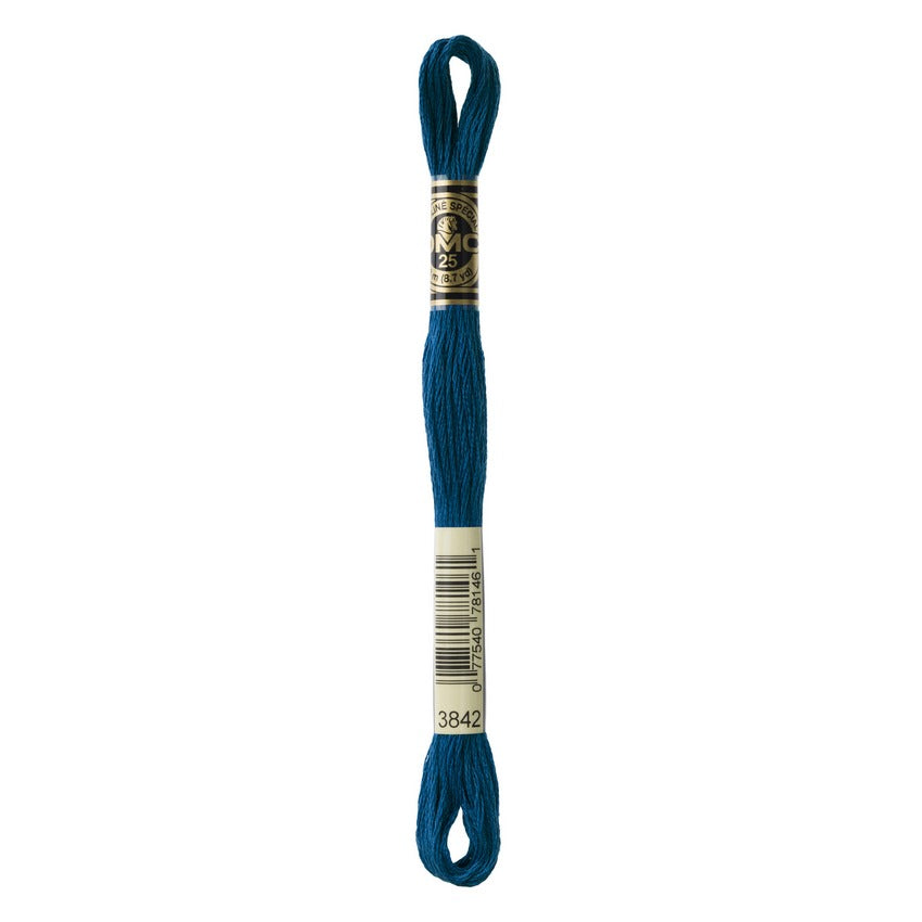 DMC 3842 Six Stranded Embroidery Floss Very Dark Wedgwood