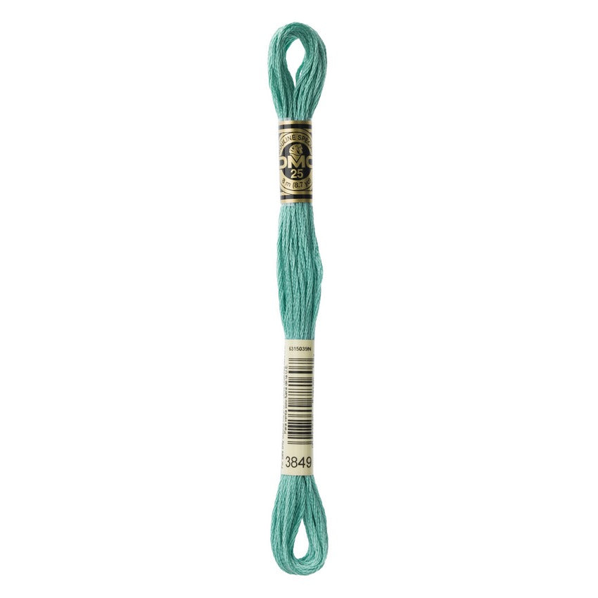 DMC 3849 Six Stranded Embroidery Floss Light Teal Green