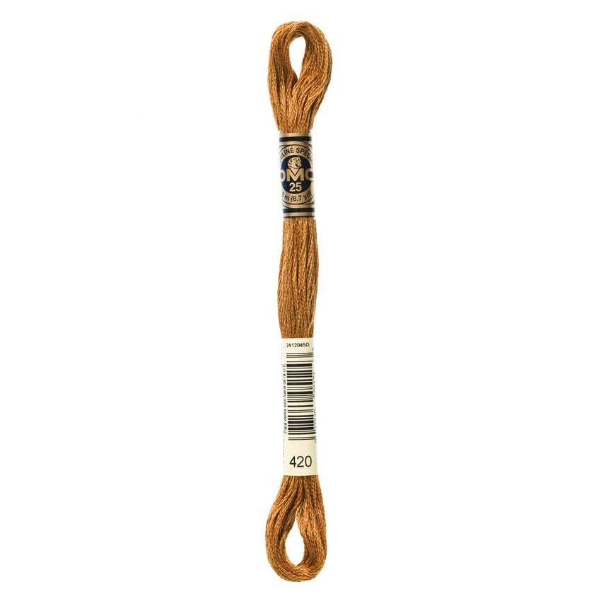 DMC 420 Six Stranded Embroidery Floss Dark Hazelnut Brown