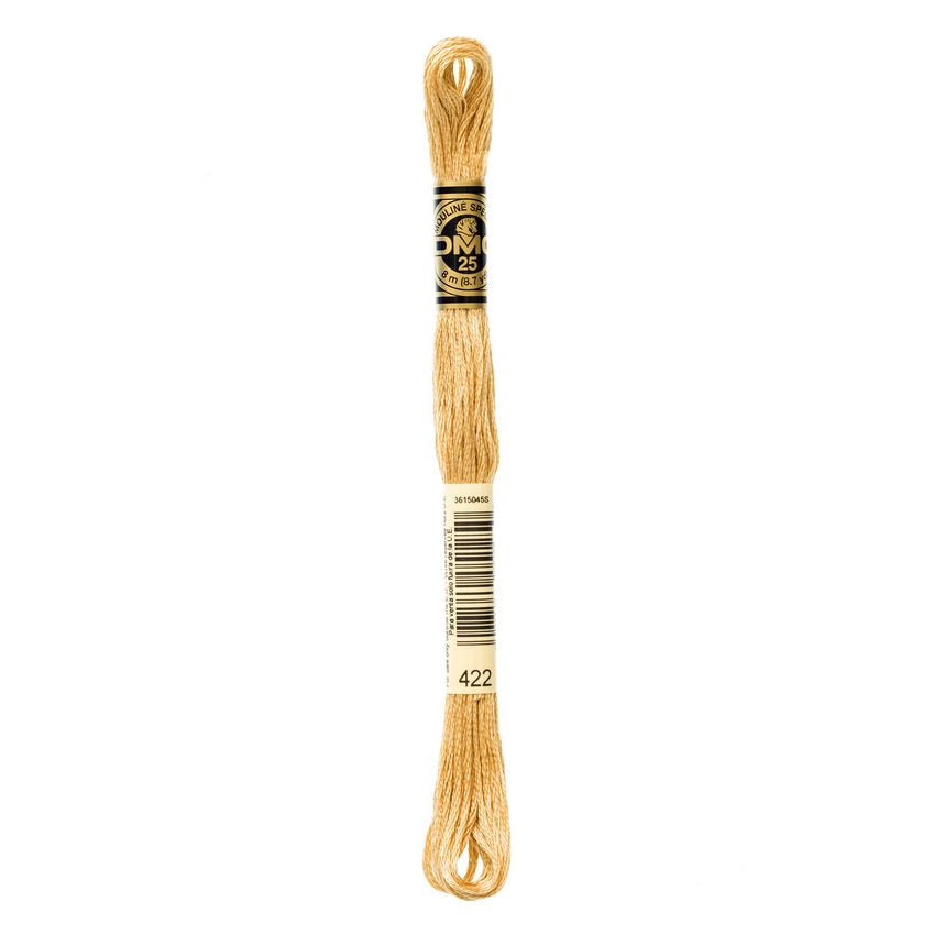 DMC 422 Six Stranded Embroidery Floss Light Hazelnut Brown