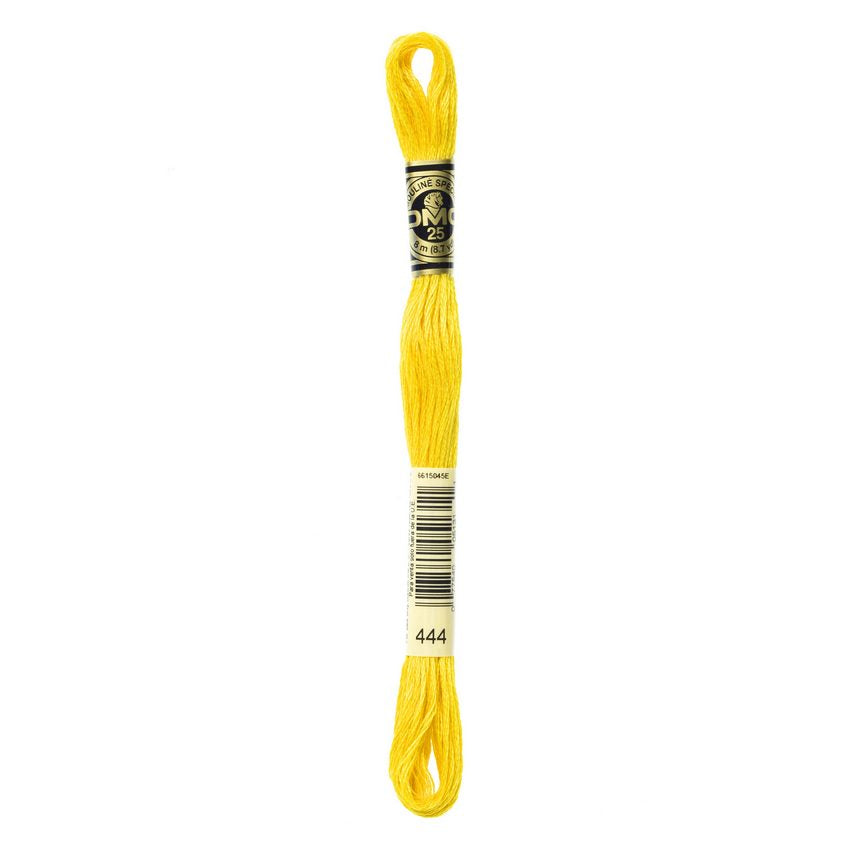 DMC 444 Six Stranded Embroidery Floss Dark Lemon