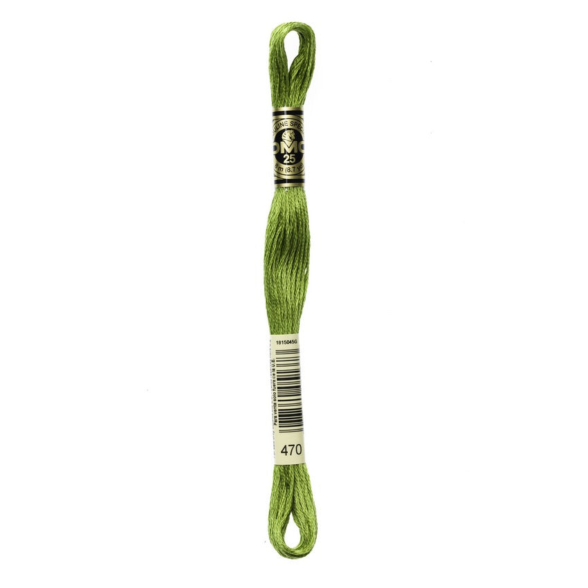 DMC 470 Six Stranded Embroidery Floss Light Avocado Green