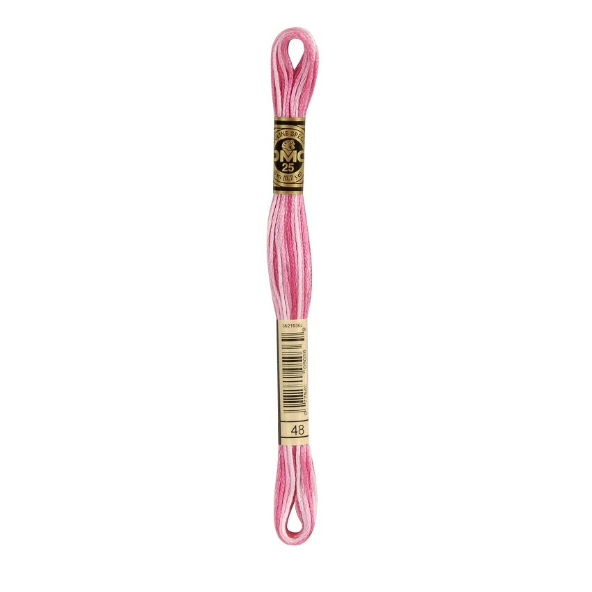 DMC 48 Six Stranded Embroidery Floss Variegated Baby Pink
