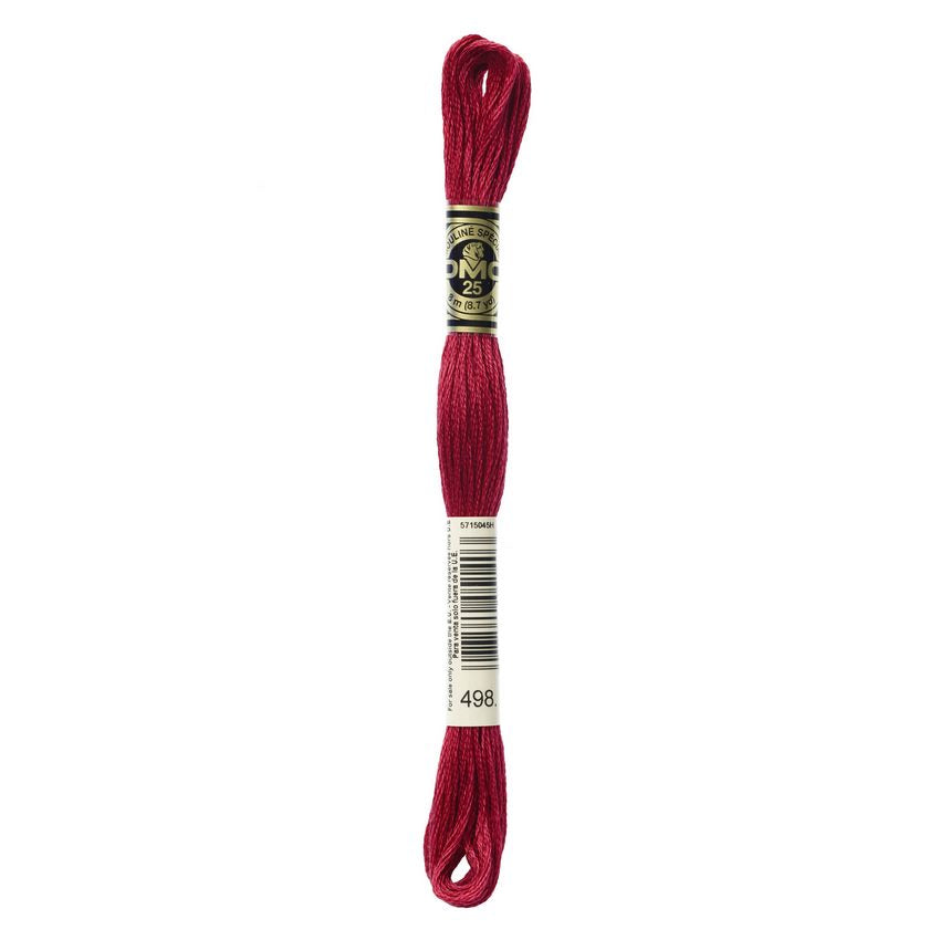 DMC 498 Six Stranded Embroidery Floss Dark Red