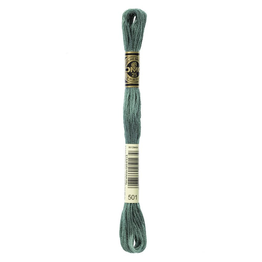 DMC 501 Six Stranded Embroidery Floss Dark Blue Green