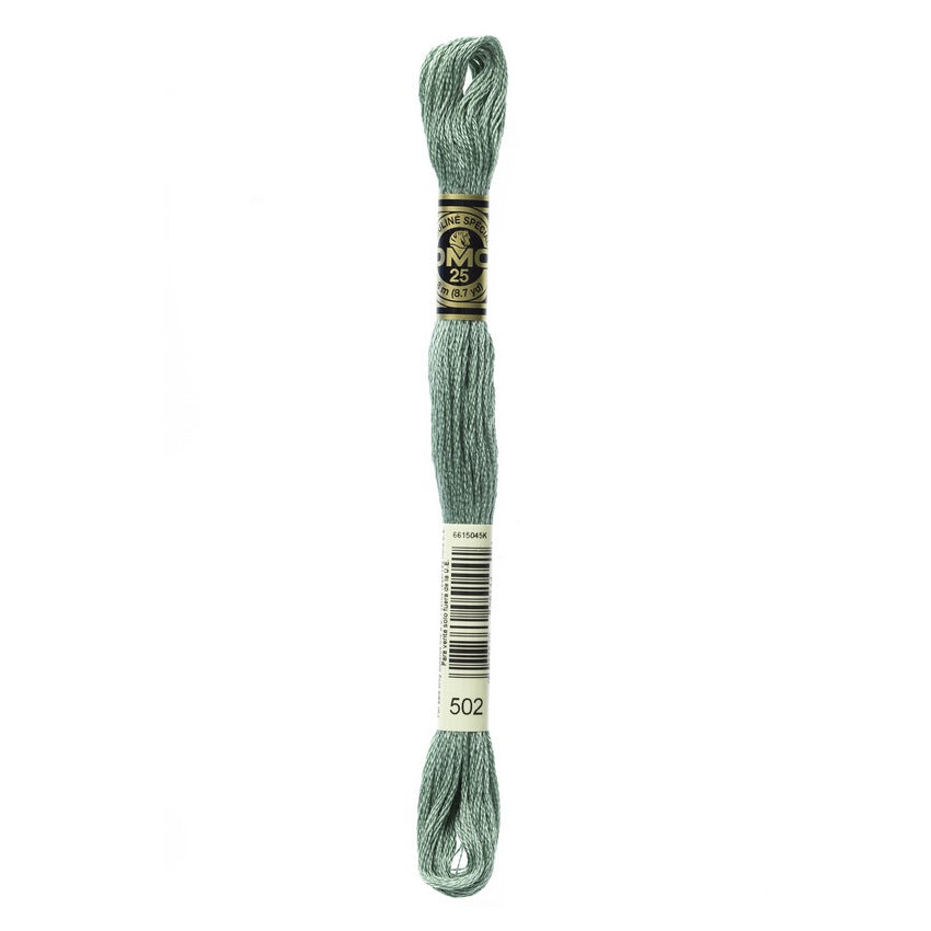 DMC 502 Six Stranded Embroidery Floss Blue Green