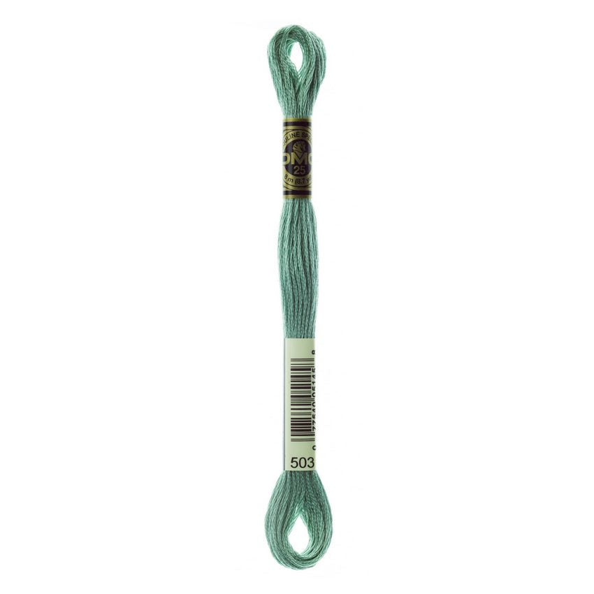 DMC 503 Six Stranded Embroidery Floss Medium Blue Green