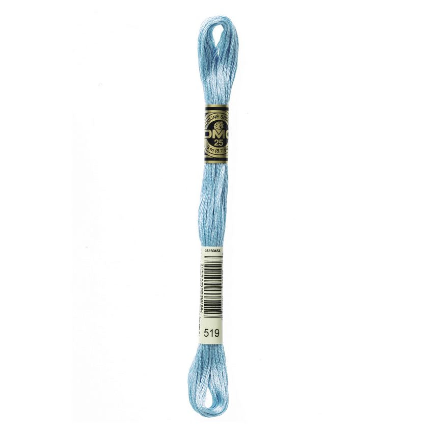 DMC 519 Six Stranded Embroidery Floss Sky Blue
