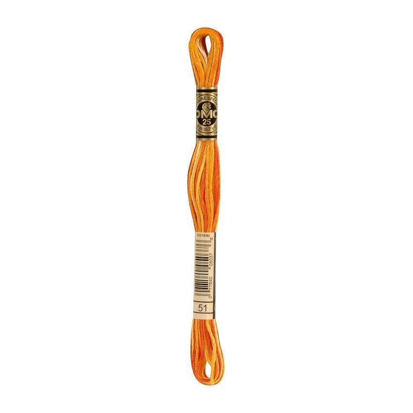 DMC 51 Six Stranded Embroidery Floss Variegated Burnt Orange