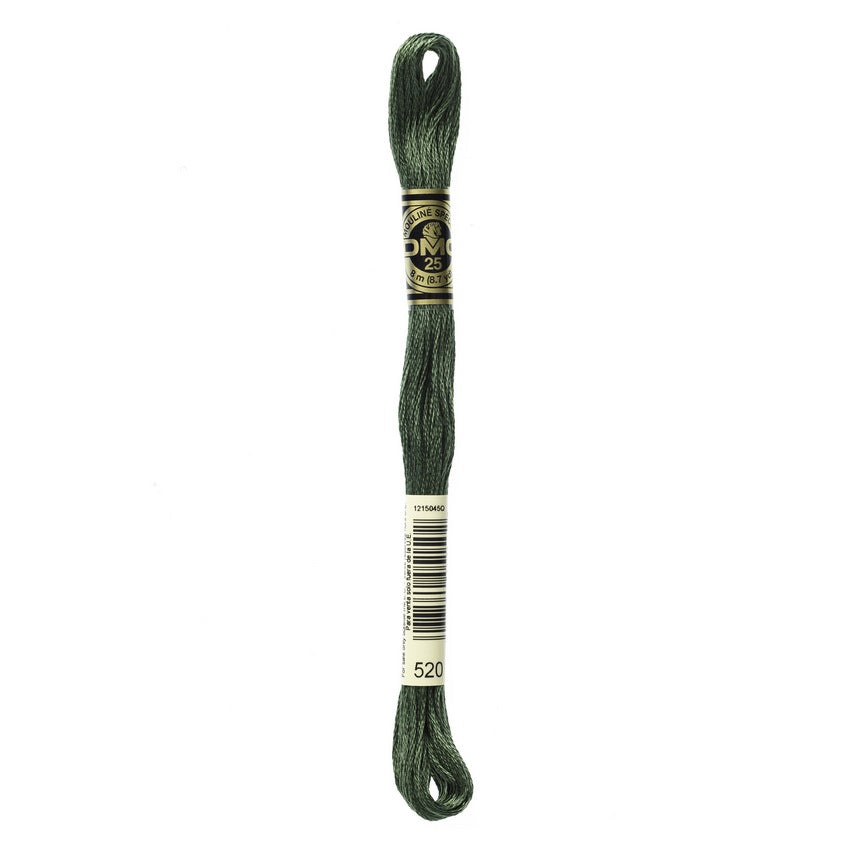 DMC 520 Six Stranded Embroidery Floss Dark Fern Green