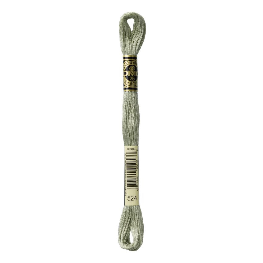 DMC 524 Six Stranded Embroidery Floss Very Light Fern Green