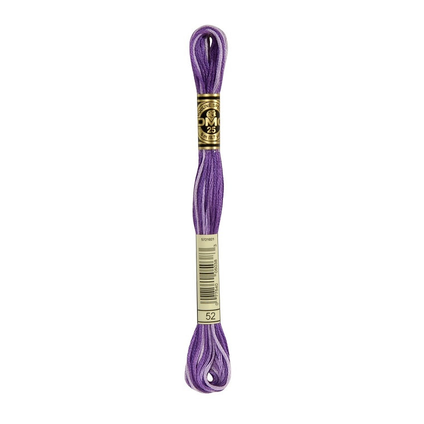 DMC 52 Six Stranded Embroidery Floss Variegated Violet