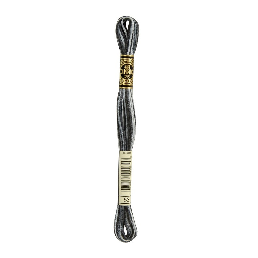DMC 53 Six Stranded Embroidery Floss Variegated Steel Gray