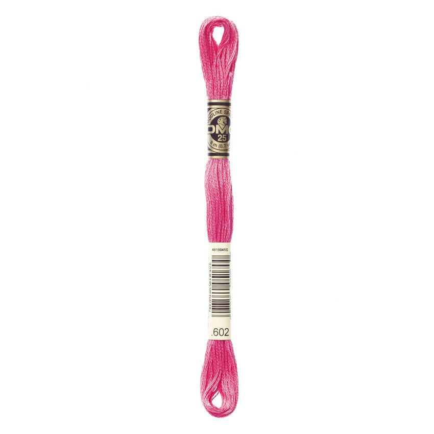 DMC 602 Six Stranded Embroidery Floss Medium Cranberry