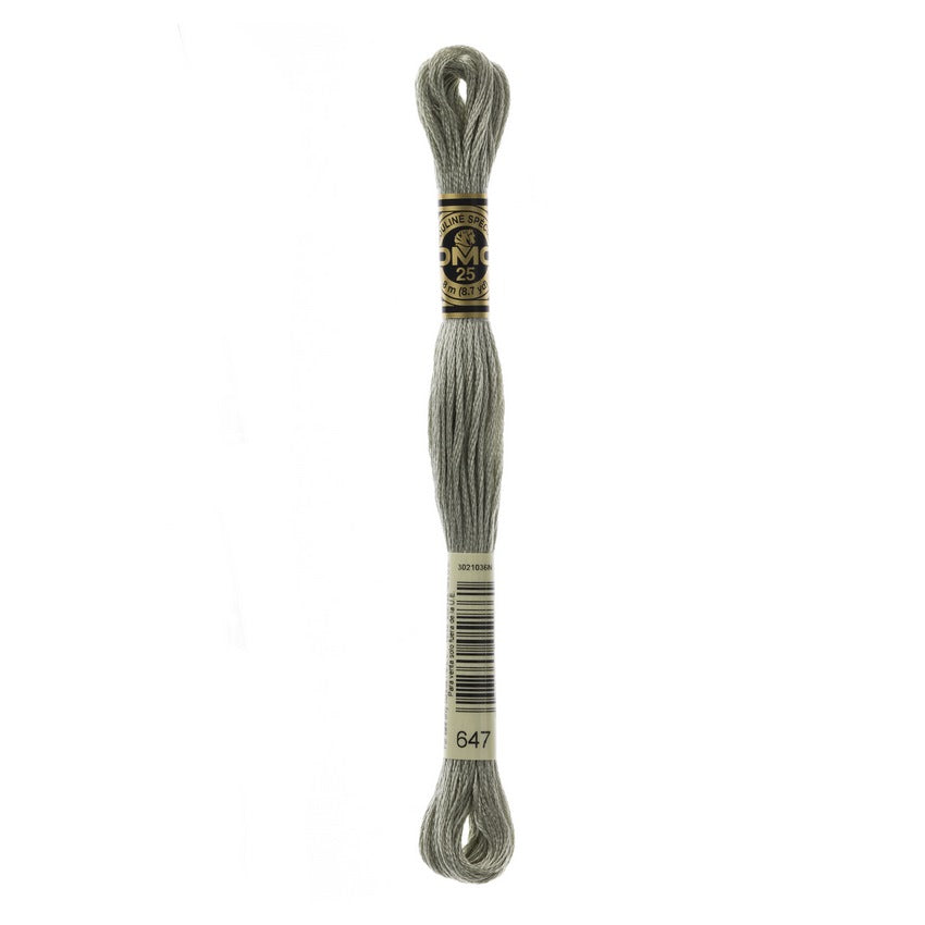DMC 647 Six Stranded Embroidery Floss Medium Beaver Gray
