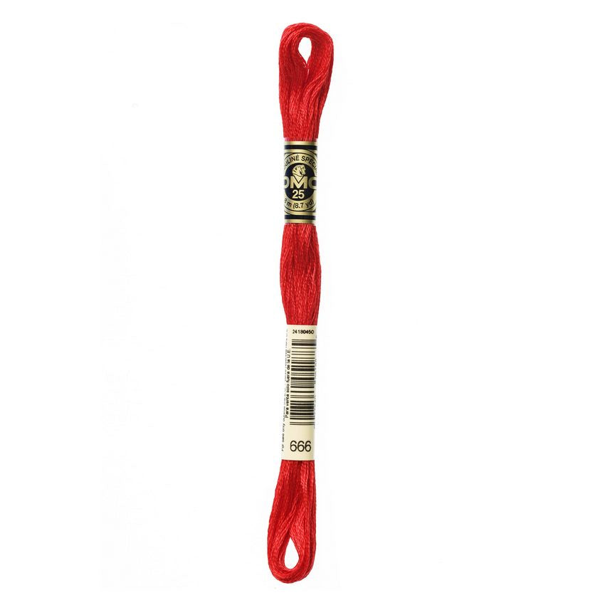 DMC 666 Six Stranded Embroidery Floss Bright Red