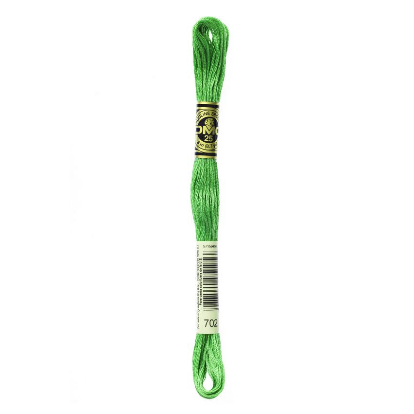 DMC 702 Six Stranded Embroidery Floss Kelly Green
