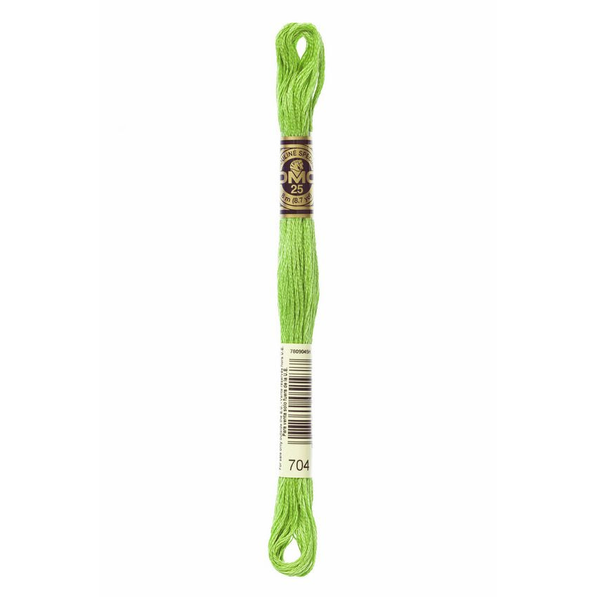 DMC 704 Six Stranded Embroidery Floss Bright Chartreuse