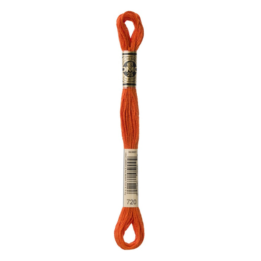 DMC 720 Six Stranded Embroidery Floss Dark Orange Spice