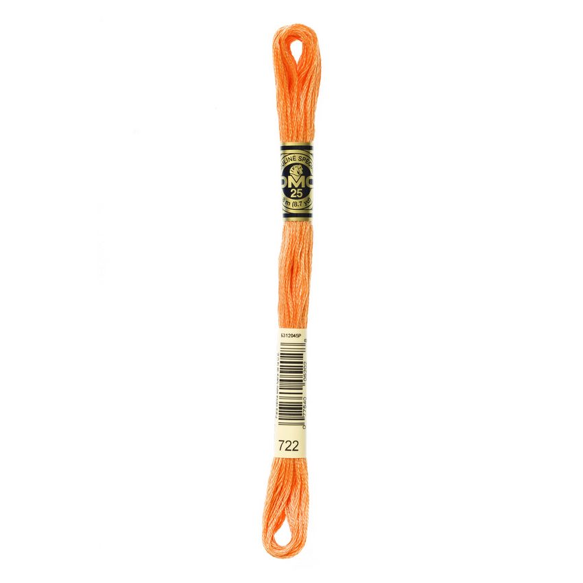 DMC 722 Six Stranded Embroidery Floss Light Orange Spice