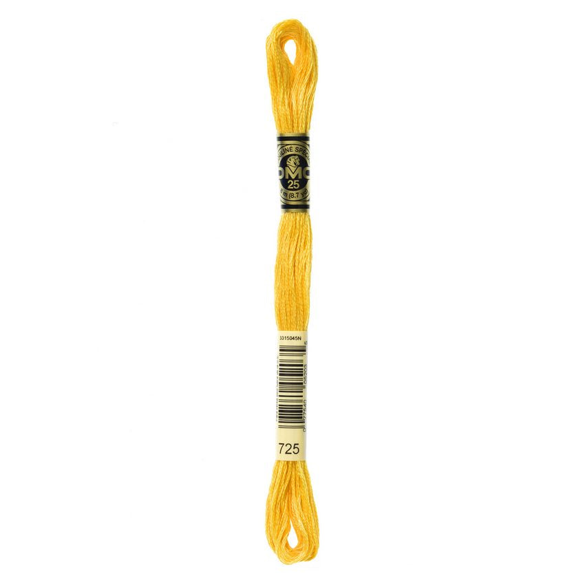 DMC 725 Six Stranded Embroidery Floss Medium Light Topaz