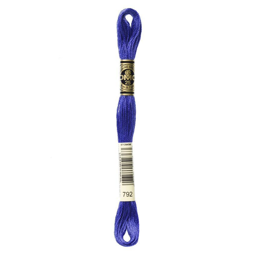 DMC 792 Six Stranded Embroidery Floss Dark Cornflower Blue