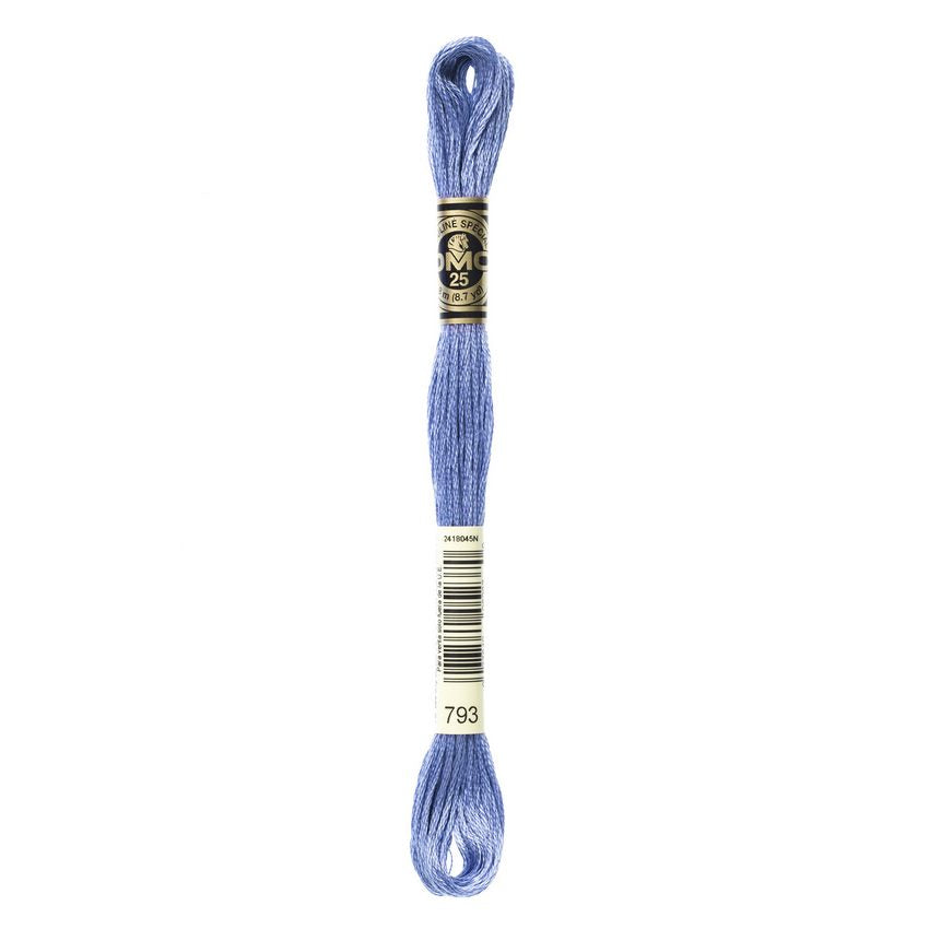 DMC 793 Six Stranded Embroidery Floss Medium Cornflower Blue