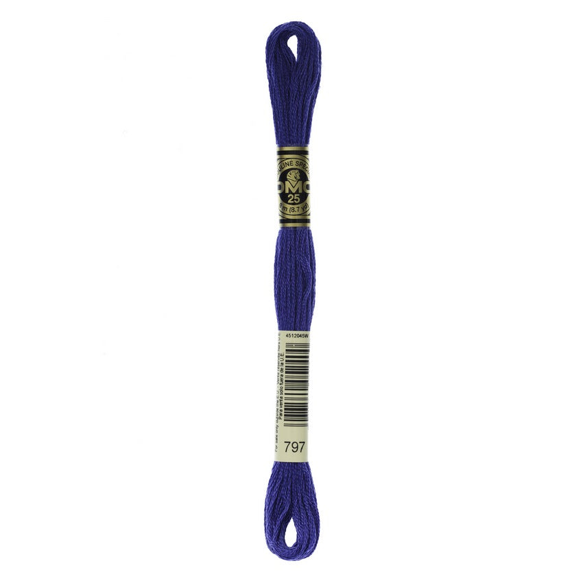 DMC 797 Six Stranded Embroidery Floss Royal Blue