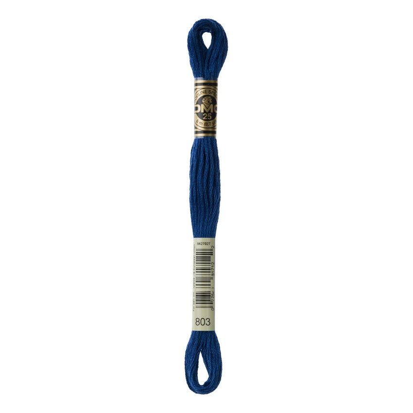 DMC 803 Six Stranded Embroidery Floss Ultra Very Dark Baby Blue