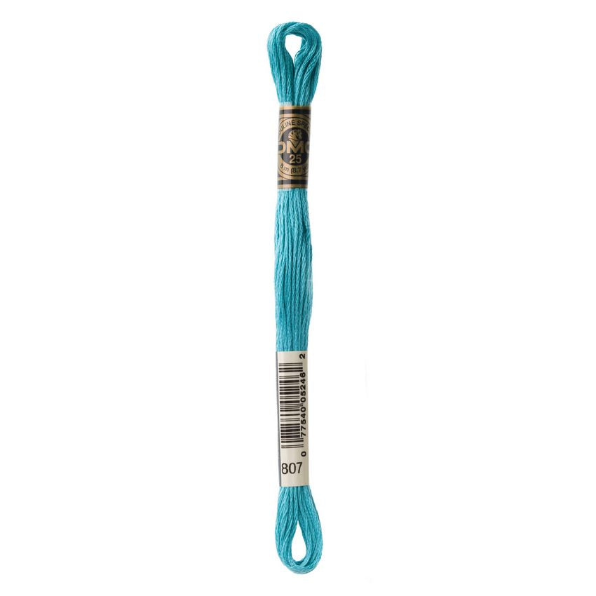 DMC 807 Six Stranded Embroidery Floss Peacock Blue