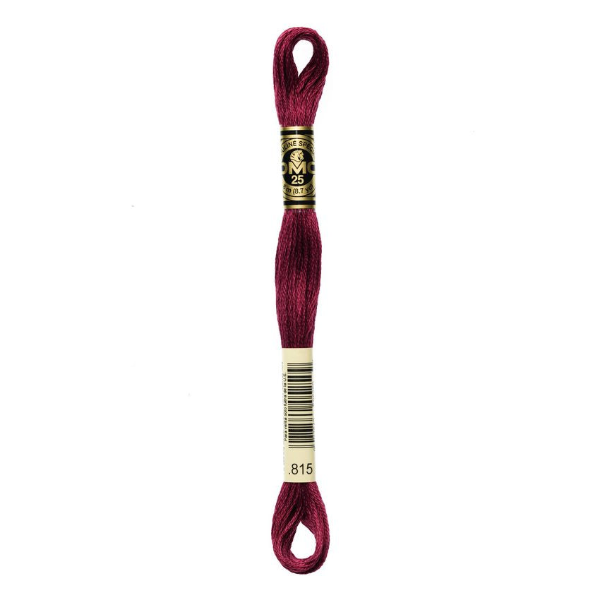 DMC 815 Six Stranded Embroidery Floss Medium Garnet