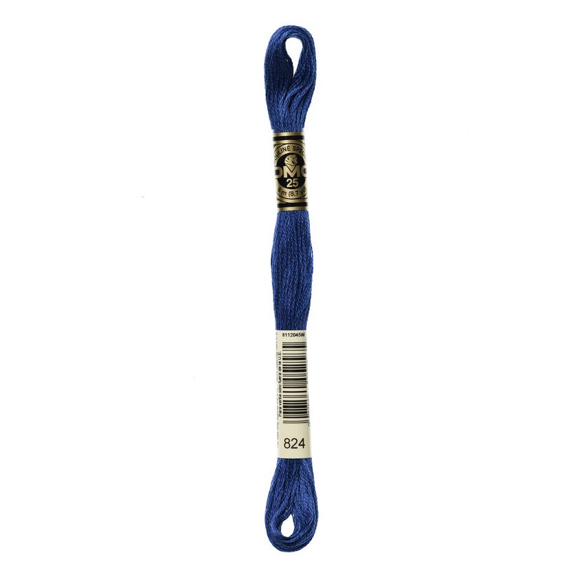 DMC 824 Six Stranded Embroidery Floss Very Dark Blue