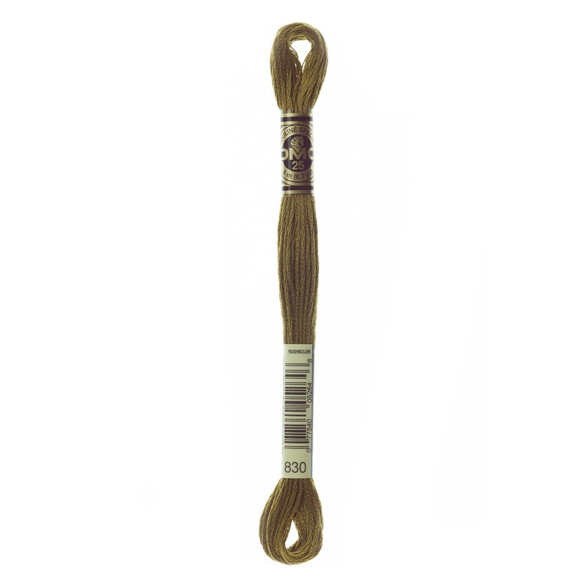DMC 830 Six Stranded Embroidery Floss Dark Golden Olive