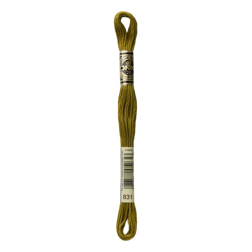 DMC 831 Six Stranded Embroidery Floss Medium Golden Olive