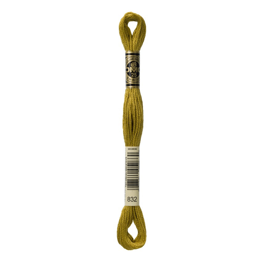 DMC 833 Six Stranded Embroidery Floss Light Golden Olive
