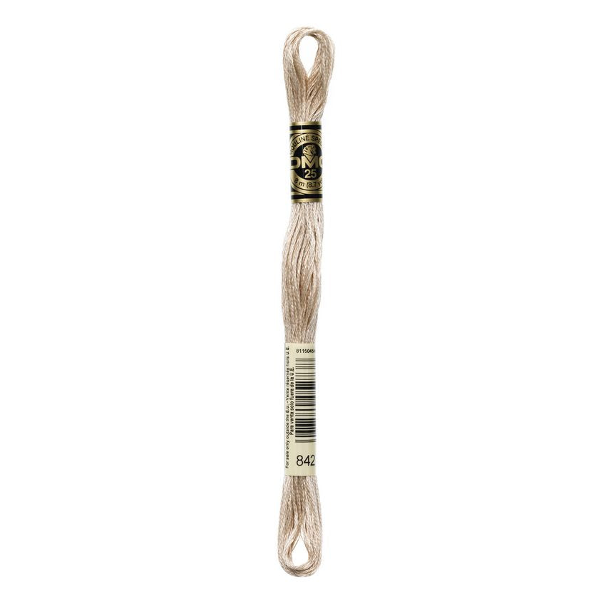 DMC 842 Six Stranded Embroidery Floss Very Light Beige Brown