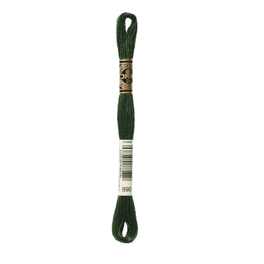 DMC 890 Six Stranded Embroidery Floss Ultra Dark Pistachio Green