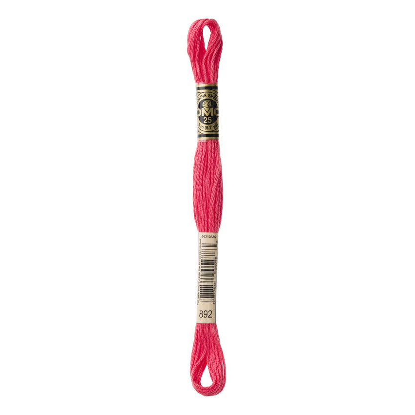 DMC 892 Six Stranded Embroidery Floss Medium Carnation