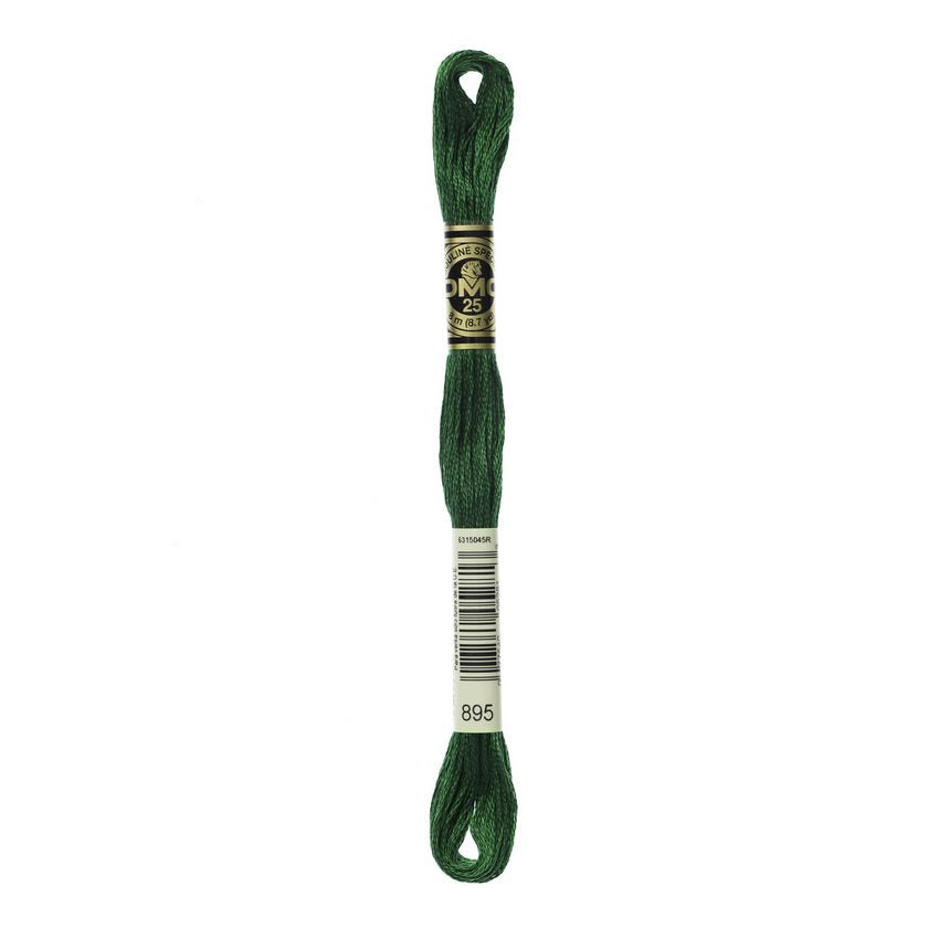 DMC 895 Six Stranded Embroidery Floss Very Dark Hunter Green