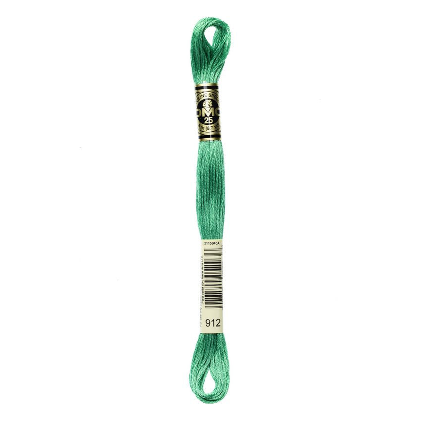 DMC 912 Six Stranded Embroidery Floss Light Emerald Green