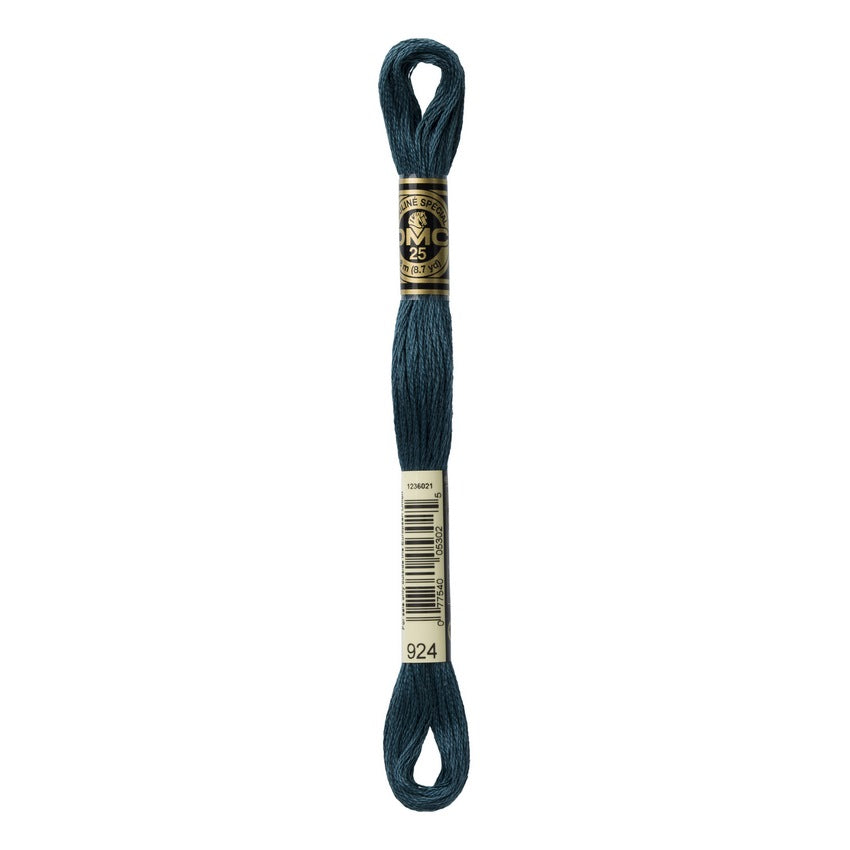 DMC 924 Six Stranded Embroidery Floss Very Dark Gray Green