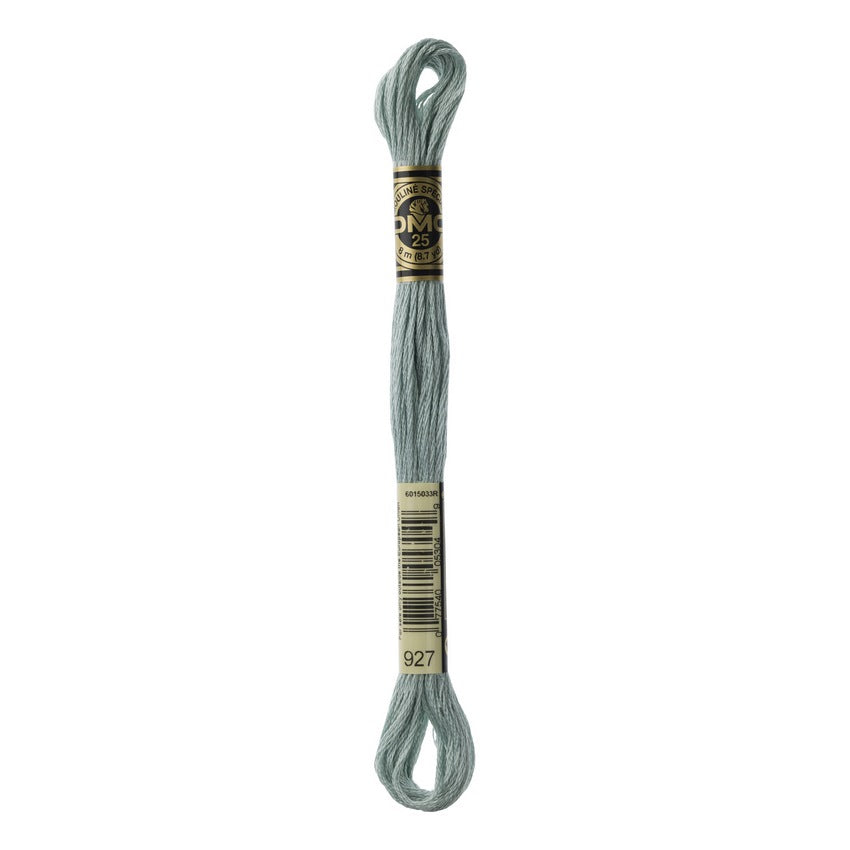 DMC 927 Six Stranded Embroidery Floss Light Gray Green