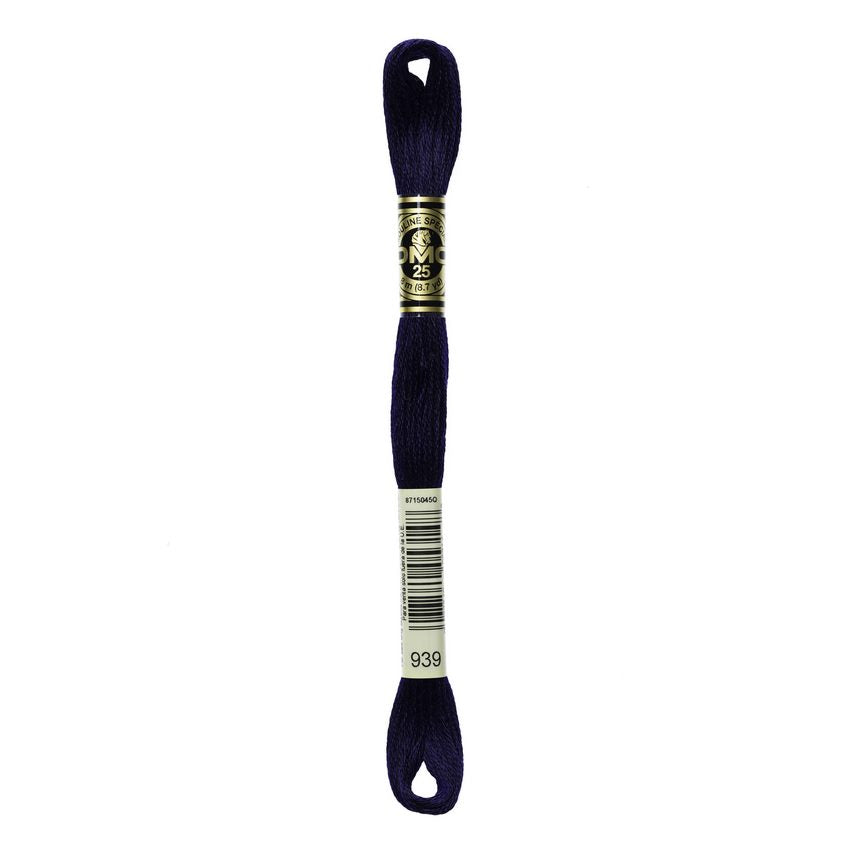DMC 939 Six Stranded Embroidery Floss Very Dark Navy Blue