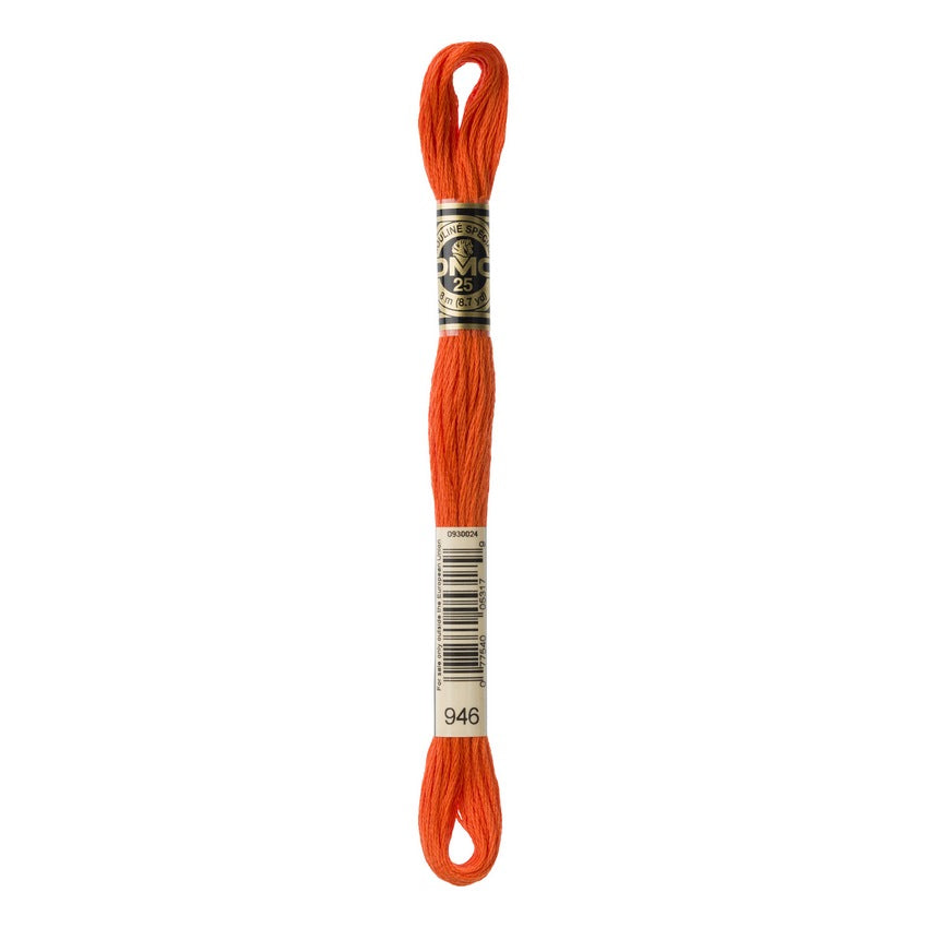 DMC 946 Six Stranded Embroidery Floss Medium Burnt Orange