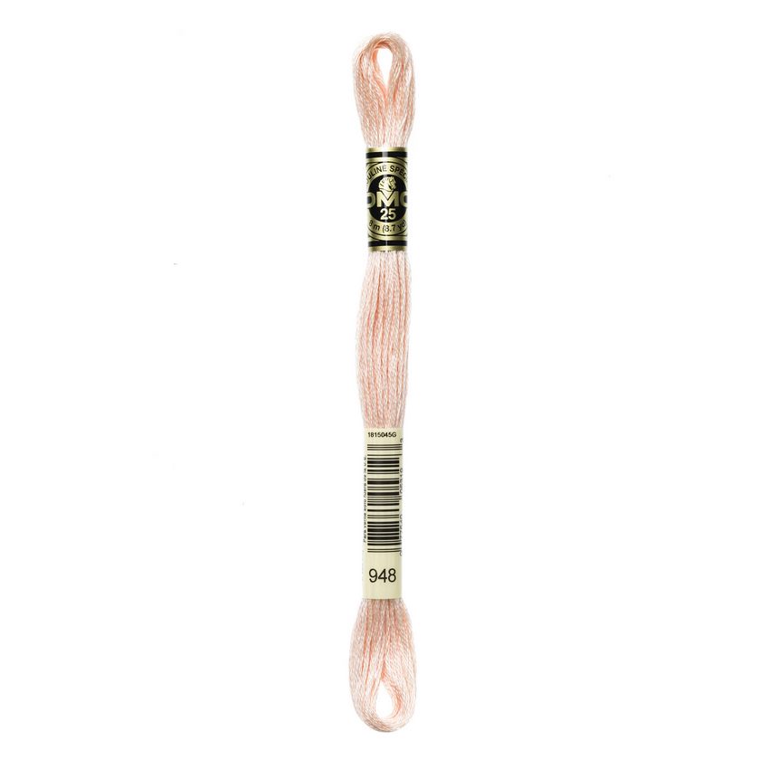 DMC 948 Six Stranded Embroidery Floss Very Light Peach