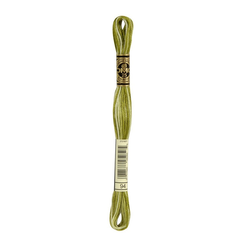DMC 94 Six Stranded Embroidery Floss Variegated Khaki Green